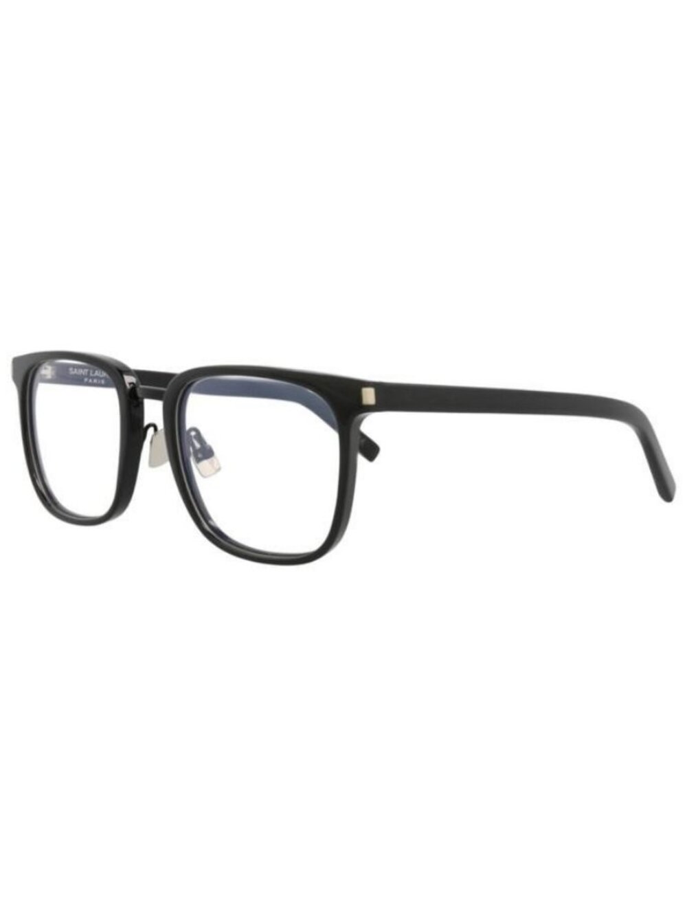 New Saint Laurent Mens Square/Rectangle Black Black Transparent Fashion Designer